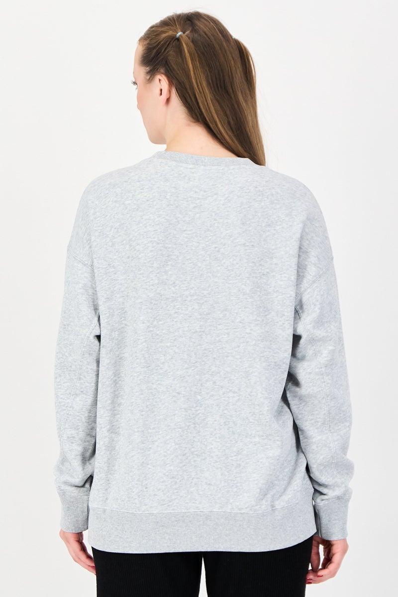 PUMA Women Sportswear Fit Long Sleeve Outdoor Sweatshirt, Grey - Image 3